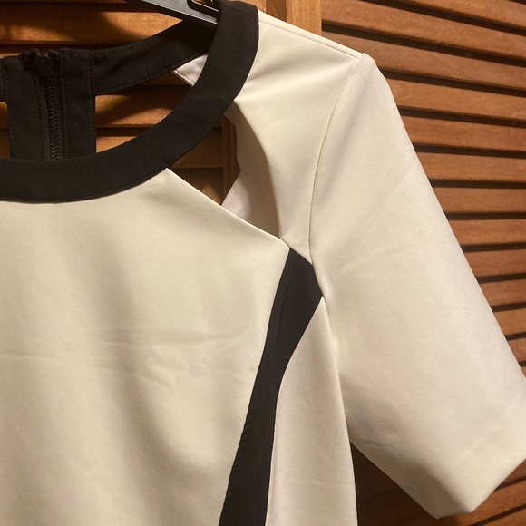 Marisa Kenson Collection Tiffany Ivory & Black Short Sleeve Dress - Picture 6 of 16